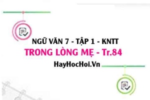Soạn bài Trong lòng mẹ trang 84 Ngữ văn lớp 7 Kết nối tri thức tập 1